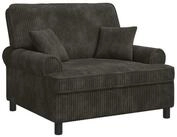 vidaXL Sessel XXL-Sessel mit Kissen Dunkelbraun 1,5 Linien Stoff (1-St)