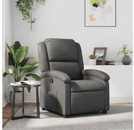vidaXL Sessel vidaXL Relaxsessel Grau Kunstleder