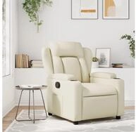 vidaXL Relaxsessel, Relaxsessel Creme Kunstleder