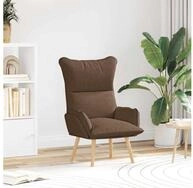 vidaXL Sessel, Sessel Braun 69 x 74 x 93 cm Stoff und Sperrholz
