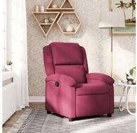 vidaXL Sessel vidaXL Relaxsessel Weinrot Samt