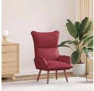 vidaXL Sessel, Sessel Weinrot 69 x 74 x 93 cm Kunstleder