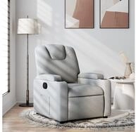 vidaXL Relaxsessel, Relaxsessel Hellgrau Stoff