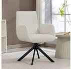 HOMCOM Relaxsessel Sessel Drehbar mit Armlehne, Wolle-Leinenoptik (Polsterstuhl,