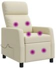 vidaXL Sessel Massage Relaxsessel Creme Kunstleder (1-St)