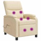 vidaXL Sessel Massage Relaxsessel Creme Stoff (1-St)