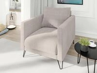 S-Style M&ouml;bel Sessel Harmony aus Chenille-Stoff mit Hohen Schwarzen...