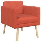 vidaXL Sessel Akzentstuhl Rot-Orange Cordstoff (1-St)
