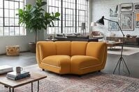 KAWOLA Sessel LAYLA &ndash; Eckelement Samt &ndash; Sofa Modul &ndash; Designer Sessel,...