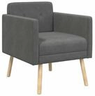vidaXL Sessel Akzentstuhl Dunkelgrau Cordstoff (1-St)