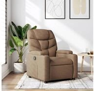 vidaXL Sessel vidaXL Relaxsessel Braun Stoff