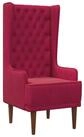 vidaXL Sessel 64 x 64 x 131 cm Sessel Polstersessel Thron Hochlehner Weinrot...
