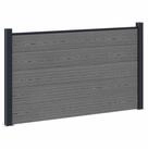 vidaXL Gartenzaun zaunset 180 x 105 cm WPC und Aluminium Grau, (1-St)