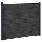 vidaXL Gartenzaun Zaunelement WPC und Aluminium Schwarz, (1-St), Zaunelement...