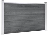 vidaXL Gartenzaun, Zaunelement WPC 353x106 cm Grau