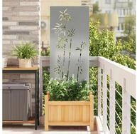 vidaXL Sichtschutzelement, Garten Sichtschutz-Leinwand Silber 50 x 140 cm...