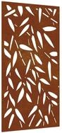 vidaXL Wandbild Garten-Wanddeko 105x55 cm Cortenstahl Bambusblatt-Design, (1 St)