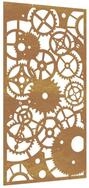 vidaXL Wandbild Garten-Wanddeko 105x55 cm Cortenstahl Zahnrad-Design, (1 St)