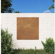 vidaXL Kunstdruck, Garten-Wanddeko 55x55 cm Cortenstahl Sonne-Design