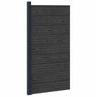 vidaXL Gartenzaun Zaunelement 95 x 186 cm WPC und Aluminium Schwarz, (1-St),