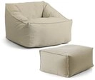 mokebo Sitzsack Der Sunnyboy (mit Hocker), Made in Germany, Beanbag Outdoor,
