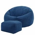 icon Sitzsack Erwachsene aus Cord &bdquo;Kingston&ldquo; mit Hocker (Spar-Set, 1 x...