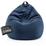 Lumaland Sitzsack Comfort Line Sitzsack Fein Cord L, 185 L - bequemer Indoor...
