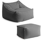 mokebo Sitzsack Boucl&eacute; 'Snug' Sessel Teddystoff Lesesessel XXL Bean Bag (aus