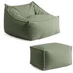 mokebo Sitzsack Boucl&eacute; 'Snug' Sessel Teddystoff Lesesessel XXL Bean Bag (aus