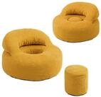 SoBuy Relaxsessel FST100, 2-in-1 Sitzsack Sofa mit Fu&szlig;hocker & Flexible...