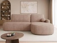 MIRJAN24 Ecksofa Loridu O, mit Bettkasten und Schlaffunktion, L-Form mit freier