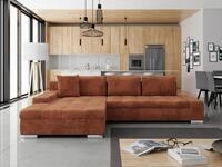 MIRJAN24 Ecksofa Orkan, mit Bettkasten und Schlaffunktion, Kissen mit...