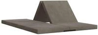 vidaXL Bett Klappsofa Bett 140 x 67 x 15 cm Hellgrau (1-tlg)