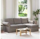 vidaXL Sofa, Sofa 180cm Taupe Metall
