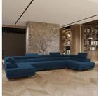 Masseno Ecksofa ISOLANO mit Schlaffunktion U-Form, Sofa mit Bettkasten