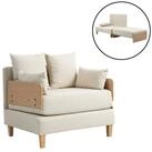 en.casa Schlafsofa, &raquo;Seinlus&laquo; aufklappbar 81 x 88 x 68 cm Beige