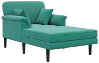 vidaXL Chaiselongue Chaiselongue T&uuml;rkis Samt, 1 Teile
