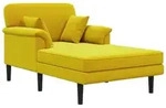 vidaXL Chaiselongue Chaiselongue Gelb Samt, 1 Teile gelb