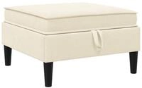 vidaXL Sofa Sofa-Hocker mit Stauraum Creme Samt, 1 Teile