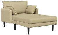 vidaXL Chaiselongue Gro&szlig;e Chaiselongue Grau-Gr&uuml;n Cordstoff, 1 Teile