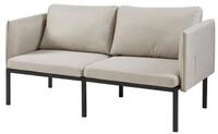 en.casa Sofa, 2-Sitzer &raquo;Kamar&laquo; gepolstert 69x158x63 cm Beige