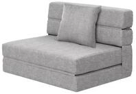 LuxusKollektion Schlafsofa Schlafsessel G&auml;stesofa Klappmatratze Hellgrau 100 x...