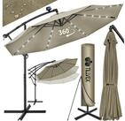 tillvex Sonnenschirm tillvex&reg; Sonnenschirm LED Solar &Oslash; 3m Ampelschirm Balkon
