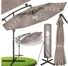 tillvex Sonnenschirm tillvex&reg; Sonnenschirm LED Solar &Oslash; 3m Ampelschirm Balkon