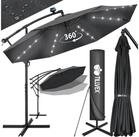 tillvex Sonnenschirm tillvex&reg; Sonnenschirm LED Solar &Oslash; 3m Ampelschirm Balkon