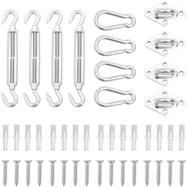 vidaXL Markise 80 x 50 mm 12-tlg Sonnensegel Zubeh&ouml;r-Set Edelstahl