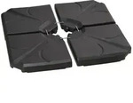 Outsunny Schirmhalter 4-teilig, bef&uuml;llbar mit Sand/Wasser bis 18/14 kg,