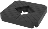 Outsunny Schirmhalter 4-teilig, mit Holzoptik, f&uuml;r St&ouml;cke bis &Oslash; 20 mm,