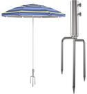 LEcylankEr Schirmst&auml;nder Edelstahl Sonnenschirmhalter mit Rasendorn Abnehmbar...