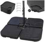 relaxdays Schirmst&auml;nder-Platte Schirmgewichte f&uuml;r Bodenkreuz 4er Set,...